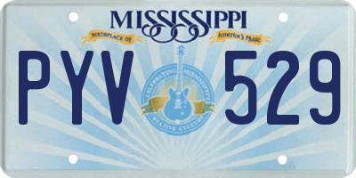 MS license plate PYV529