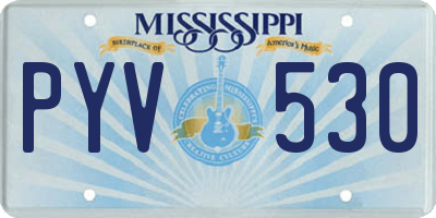 MS license plate PYV530