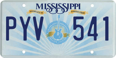 MS license plate PYV541