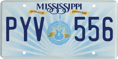 MS license plate PYV556