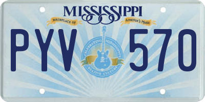 MS license plate PYV570