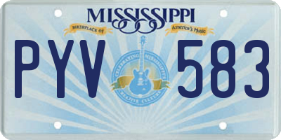 MS license plate PYV583