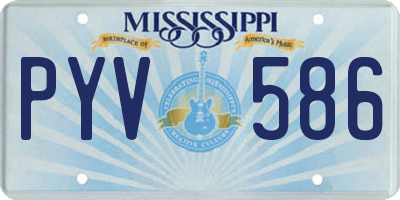MS license plate PYV586