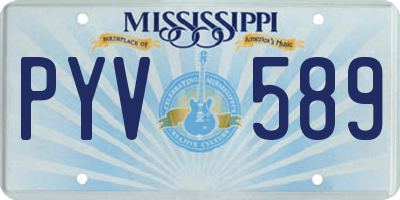 MS license plate PYV589