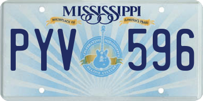MS license plate PYV596