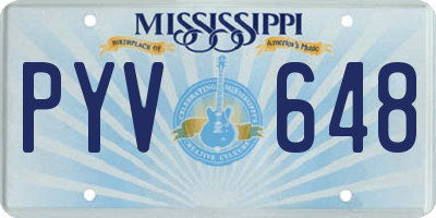 MS license plate PYV648