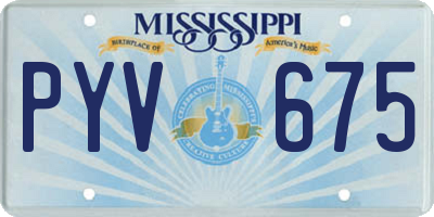 MS license plate PYV675