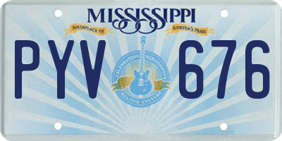 MS license plate PYV676