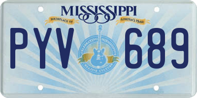 MS license plate PYV689