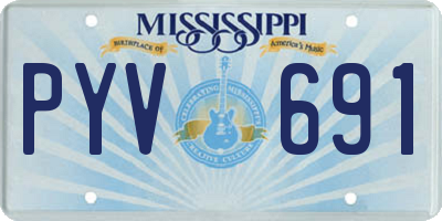 MS license plate PYV691