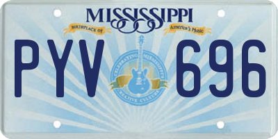 MS license plate PYV696