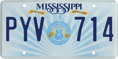 MS license plate PYV714