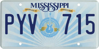 MS license plate PYV715