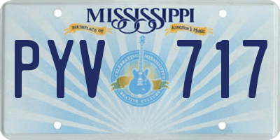 MS license plate PYV717