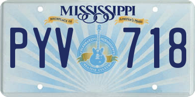 MS license plate PYV718