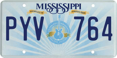 MS license plate PYV764