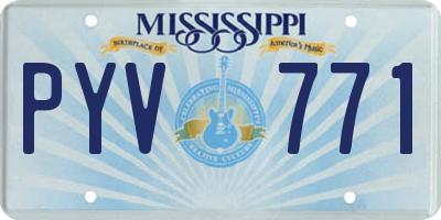 MS license plate PYV771