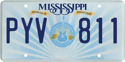 MS license plate PYV811