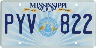 MS license plate PYV822