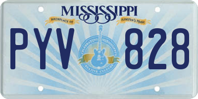 MS license plate PYV828