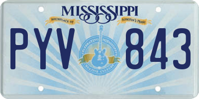 MS license plate PYV843