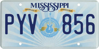 MS license plate PYV856