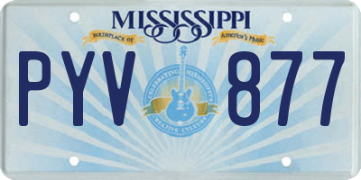 MS license plate PYV877