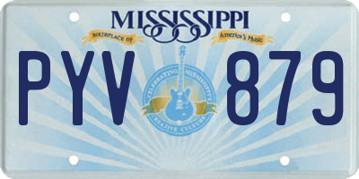 MS license plate PYV879