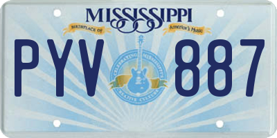 MS license plate PYV887