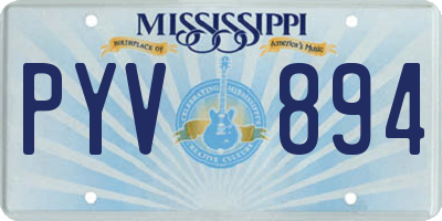 MS license plate PYV894