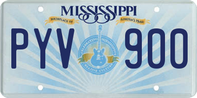 MS license plate PYV900