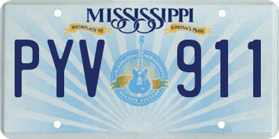MS license plate PYV911