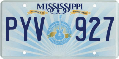 MS license plate PYV927