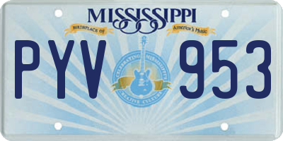MS license plate PYV953
