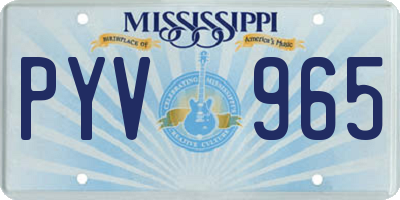 MS license plate PYV965