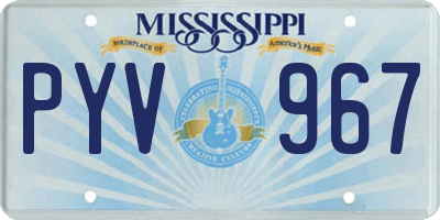 MS license plate PYV967