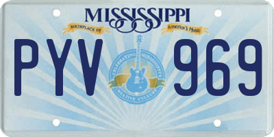 MS license plate PYV969