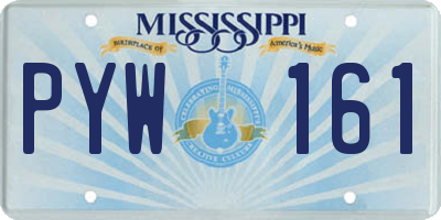 MS license plate PYW161