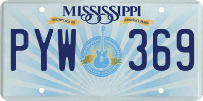 MS license plate PYW369