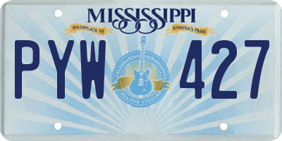 MS license plate PYW427