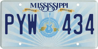 MS license plate PYW434