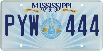 MS license plate PYW444