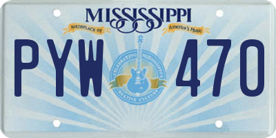 MS license plate PYW470