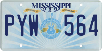 MS license plate PYW564