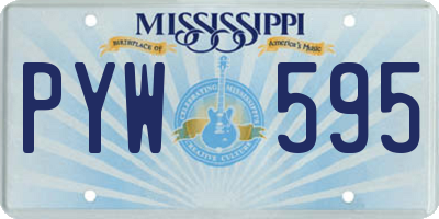 MS license plate PYW595