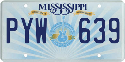 MS license plate PYW639