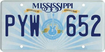 MS license plate PYW652