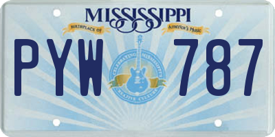 MS license plate PYW787