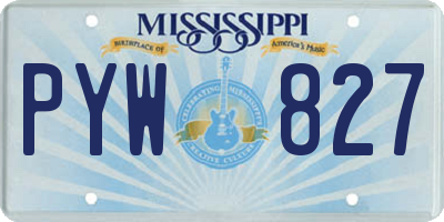 MS license plate PYW827