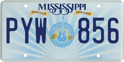 MS license plate PYW856